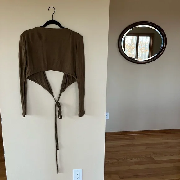 Ozma Dance Wrap Top - Coffee - Picture 2 of 5